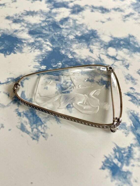 Whiting & Davis Intaglio Reversed Carved Crystal … - image 4