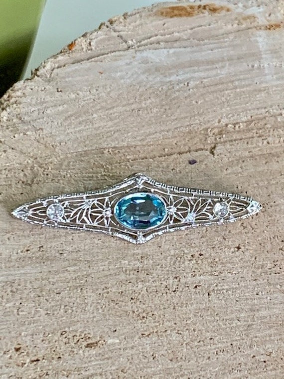 Aquamarine Brooch