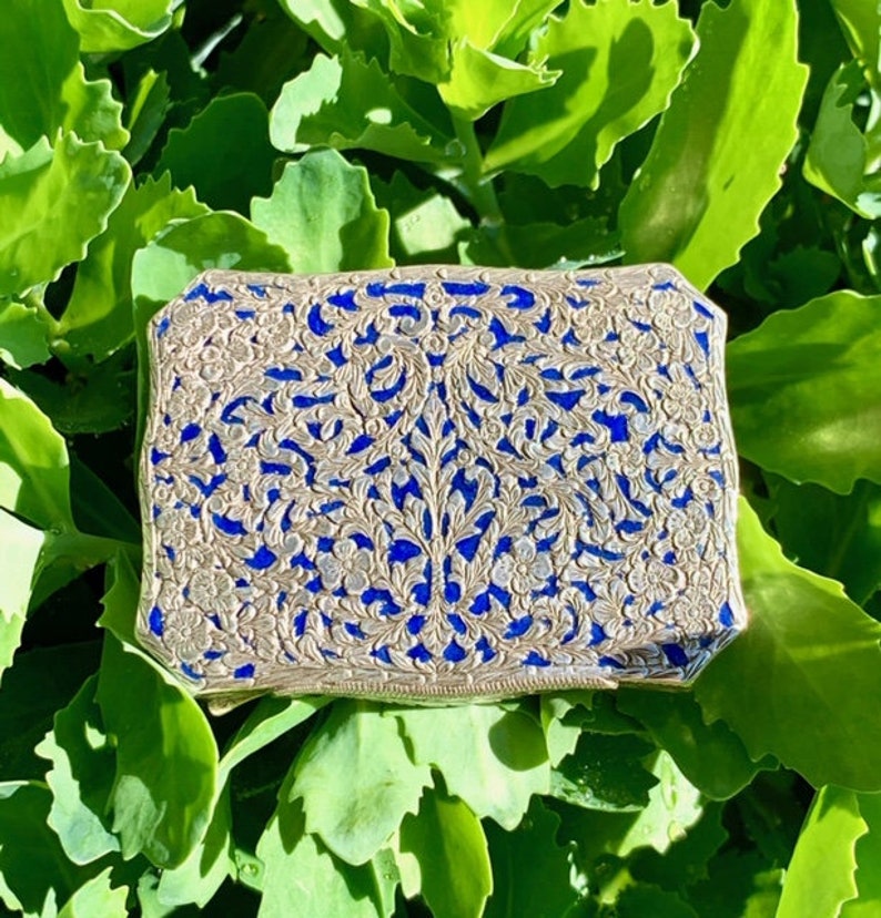 FREE SHIPPING Antique Plique a Jour Compact