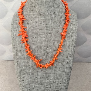Branch Coral Necklace with Brass ends and clasp - Vintage