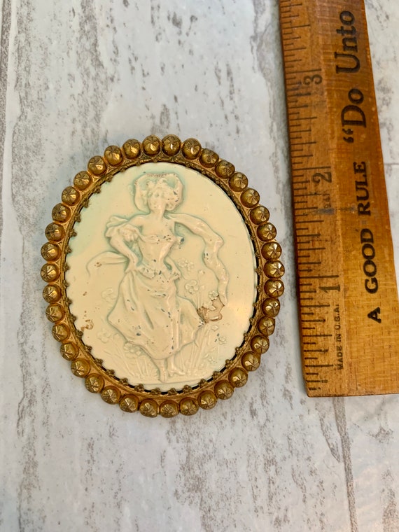 Vintage 1910-1920's Celluloid Brooch Pin - image 8