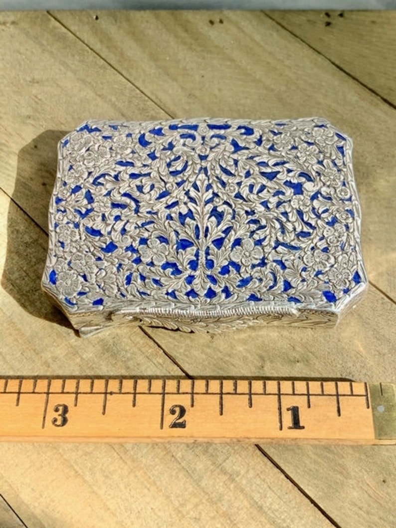 FREE SHIPPING Antique Plique a Jour Compact