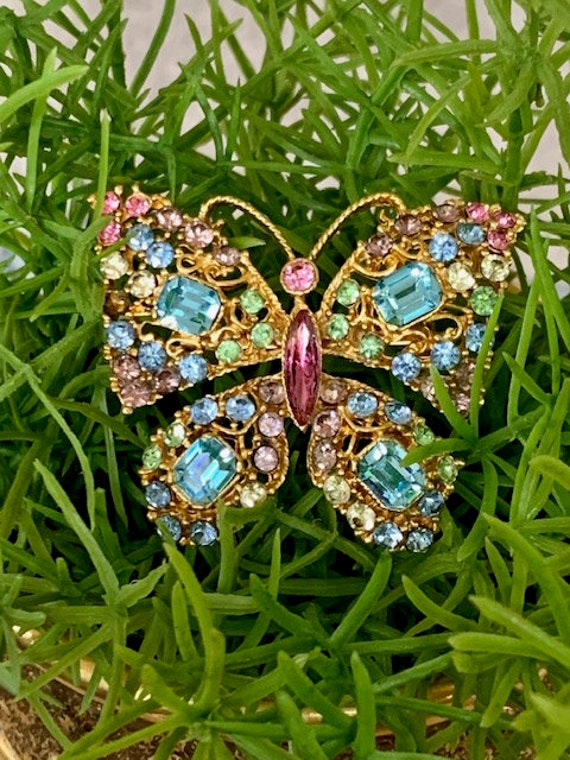 Vintage Colorful Butterfly Brooch Perfect Gifts f… - image 6