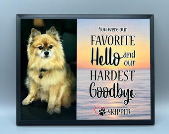 Placas conmemorativas para mascotas con fotografías personalizadas: 8" x 10"