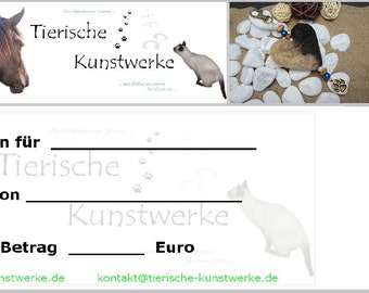 Gutschein für Schmuck aus Hundehaar, Originelles Weihnachtsgeschenk, Geschenk für Hundeliebhaber, Schmuck aus eigenem Hundehaar, Hundefell