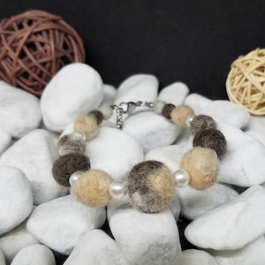 Bracelet &quot;Luna&quot; made of animal hair, your animal is always with you, jewelry made of cat hair, dog hair, rabbit hair, animal fur, fur from my animal