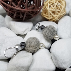 Earrings &quot;Venus&quot; made of animal hair, your animal is always with you, jewelry made of cat hair, dog hair, rabbit hair