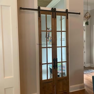 Custom wooden doors, pantry doors, antique design, French doors, raised panel French doors, farmhouse door, French country door, pocket door