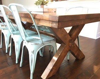 Custom Built X Design Dining Table