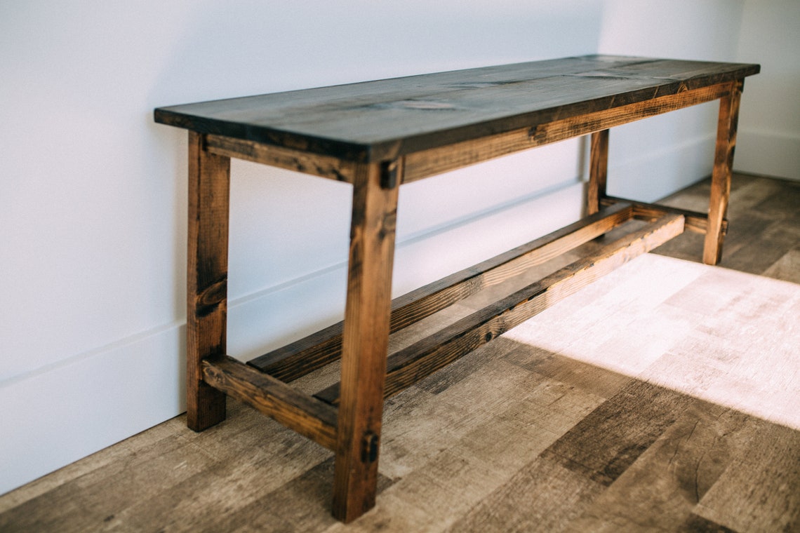Custom Built Entryway Bench No Metal Joinery Mortise and Etsy