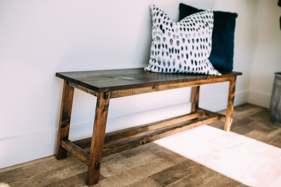 Custom Built Entryway Bench No Metal Joinery Mortise And Etsy