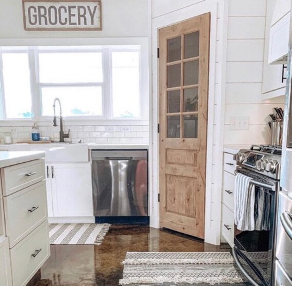 Custom Built Single Glass French Door Sliding Barn Door Etsy