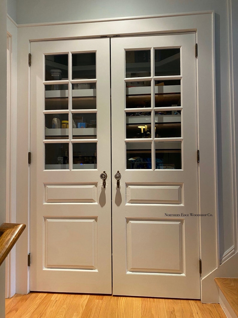 Custom Built Glass French Doors Kitchen Pantry Doors Etsy