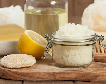 Lemon Whipped Sugar Scrub || Body Scrub || Foot Scrub || Organic || 100% Natural