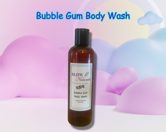 Bubble Gum Bath Body Wash || Kids Body Wash || Natural Skincare For Kids || 8 oz