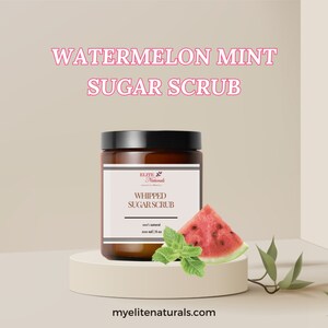 Watermelon Mint Whipped Sugar Scrub || Body Scrub || Foot Scrub || 100% Natural