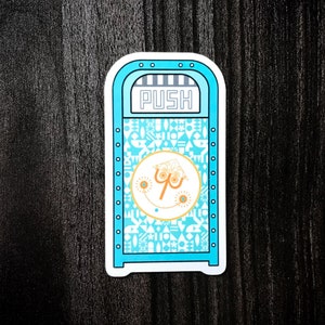 Small World Trashcan Sticker & Magnet