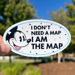 Je n'ai pas besoin de carte, je suis la carte, des autocollants et des aimants