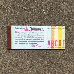 Disneyland Ticket Book Sticker & Magnet