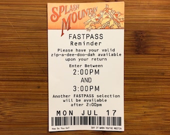 Splash Mountain Fastpass Sticker & Magnet
