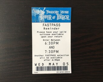 Tower of Terror Fastpass Sticker & Magnet