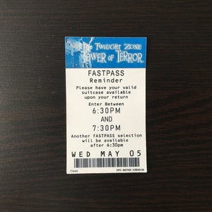 Tower of Terror Fastpass Sticker & Magnet