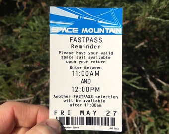 Space Mountain Fastpass Sticker & Magnet