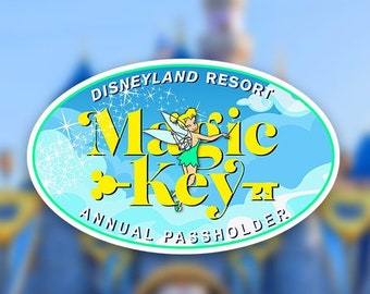Magic Key Tinker Bell Annual Passholder Sticker & Magnet