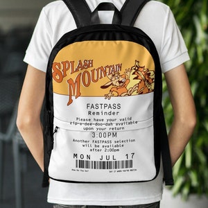 Splash Mountain Fastpass Backpack