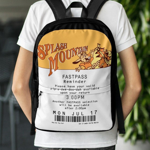 Splash Mountain Fastpass Backpack
