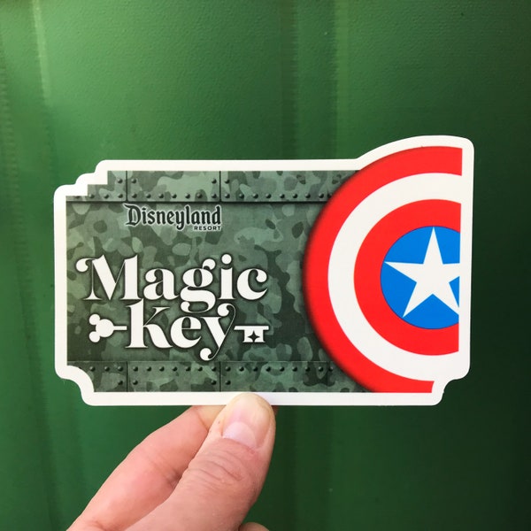 Magic Key Captain America Sticker & Magnet