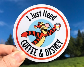 Sticker et aimant Disney J'ai juste besoin d'un café