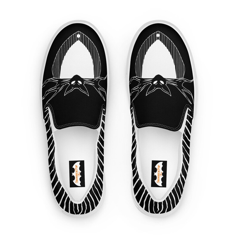 Zapatillas de lona sin cordones Jack Skellington para mujer imagen 3