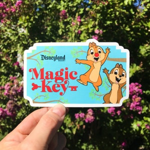 Magic Key Chip and Dale Sticker & Magnet