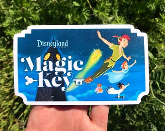 Magic Key Peter Pan Sticker & Magnet