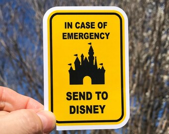 In Case Of Emergency Send To Disney Stickers & Magnets