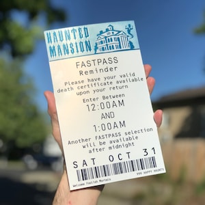 Giant Haunted Mansion Fastpass Sticker & Magnet