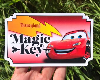 Magic Key Lightning McQueen Sticker & Magnet