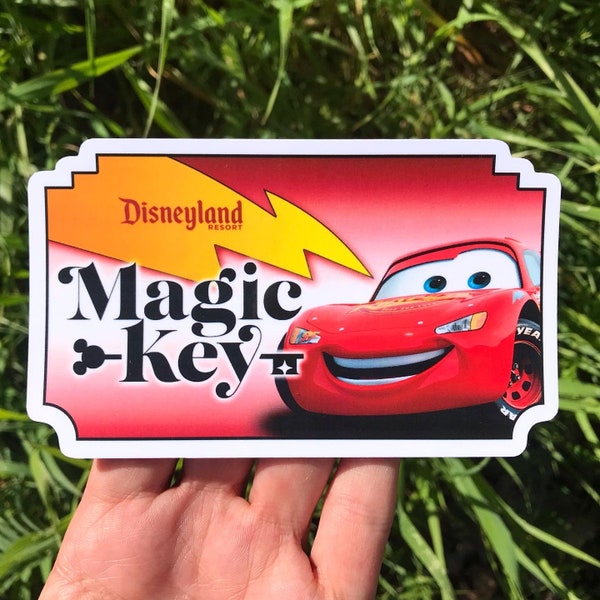 Magic Key Lightning McQueen Sticker & Magnet