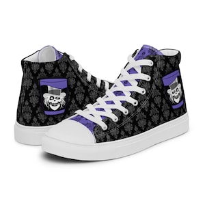 Women’s Haunted Mansion Hatbox Ghost high top canvas shoes