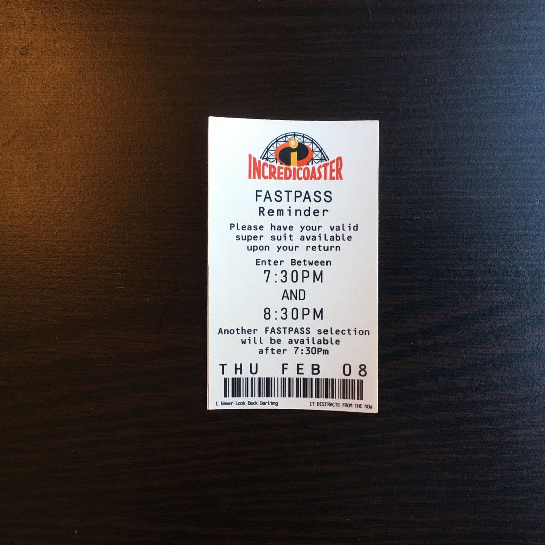 Incredicoaster Fastpass Sticker & Magnet - Etsy