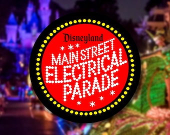 Main Street Electrical Parade Retro Sticker & Magnet