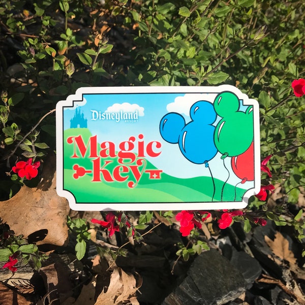 Magic Key Balloons Sticker & Magnet