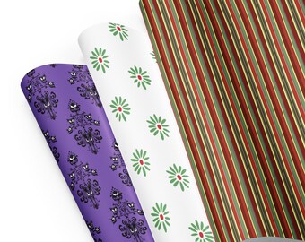 Hojas de papel de regalo Mansión Encantada (juego de 3)