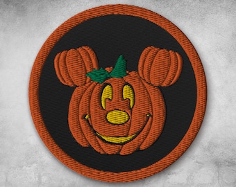 Pumpkin Mickey Embroidered patches