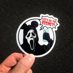 Ghostface Let’s Go To Disney Sticker & Magnet