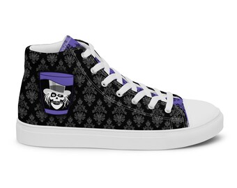 Women's Haunted Mansion Hatbox Ghost High Top Canvas Shoes
