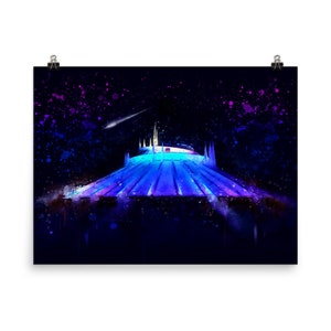 Space Mountain Disneyland wall art