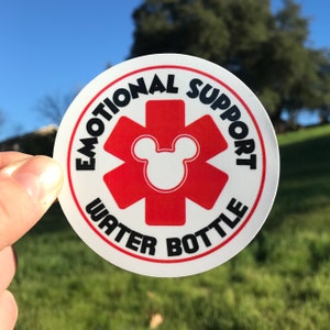 Emotional Support Water Bottle Sticker & Magnet