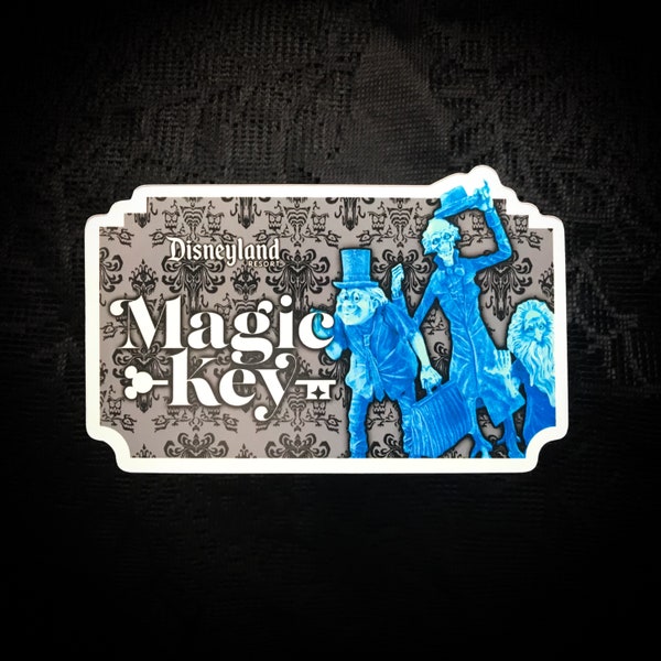 Magic Key Haunted Mansion Hitchhiking Ghosts Sticker & Magnet